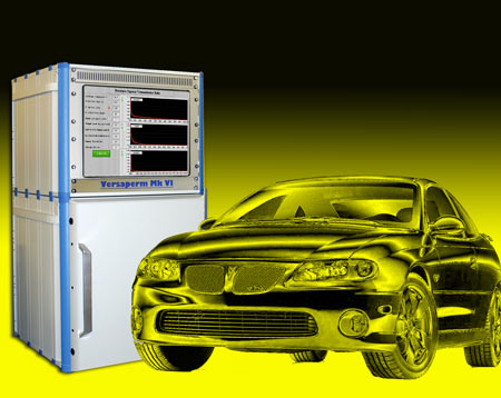 Automotive hydrocarbon permeability measurement