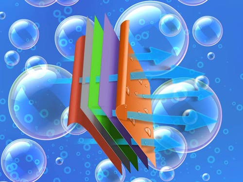 Vapour Permeability - moisture passing through layered barrier