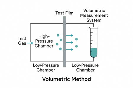 Volumetric-method for measuring vapour permeability