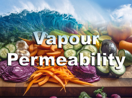 Food packaging materials vapour permeability