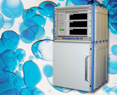 Permeability testing for Oxygen, Nitrogen, Helium, Hydrodarbons, Anasthetics and other gasses, vapours (vapors)