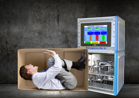 Packaging and measuring vapour permeability